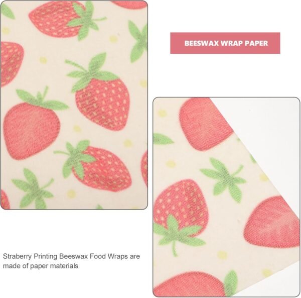 EXCEART 3pcs beeswax wrap reusable wraps Paper food plastic wrap - Image 4