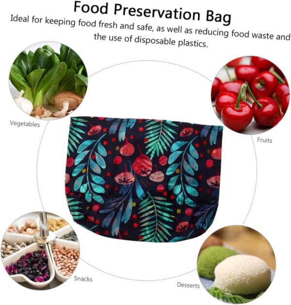 Beeswax Wrap Beeswax Food Container Cotton Produce Bag Reusable Sandwich Bag Dishwasher Safe Bees Wax Food Storage Kitchen Storage Bag Reusable Sandwich Bags Natural Beeswax - Image 7