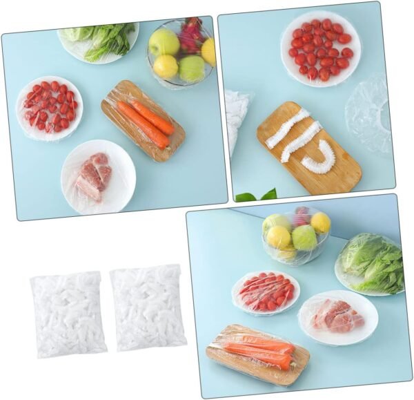200pcs Disposable Outdoor Bowl Covers Elastic Dish Covers Picnic Food Covers Outdoor Food Covers Kitchen Supplies Food Net Reusable Food Storage Covers Plastic - Image 4