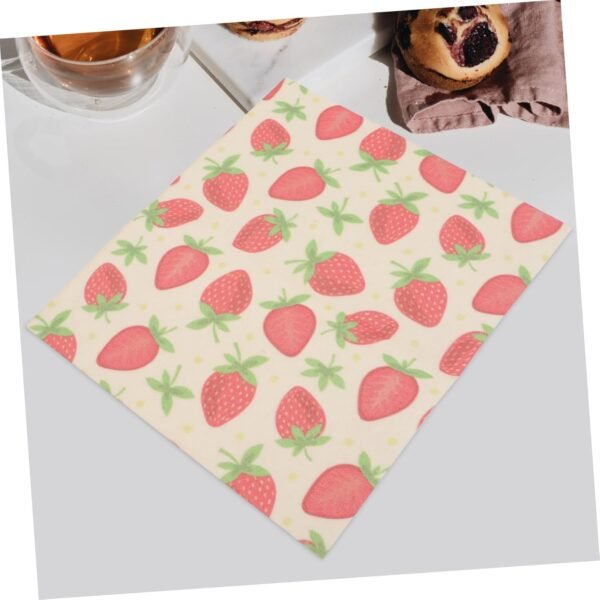 Alipis Food Wrapping Wax Paper 3pcs Beeswax Packing Paper Strawberry Food Paper Food Wrappers - Image 5