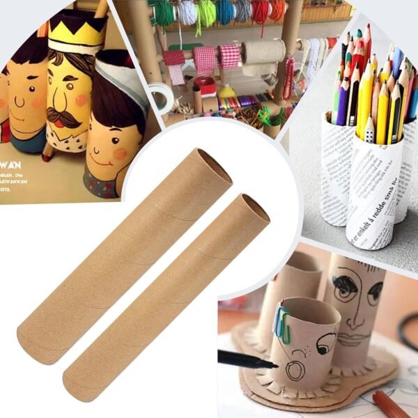 30 PCS Paper Cardboard Tube, 1.57'' and 1.18'' in Diameter Kraft Thick Paper Towel Rolls for Crafts, Empty Paper Towel Rolls for Classroom DIY Crafts Project Supplies - Image 4