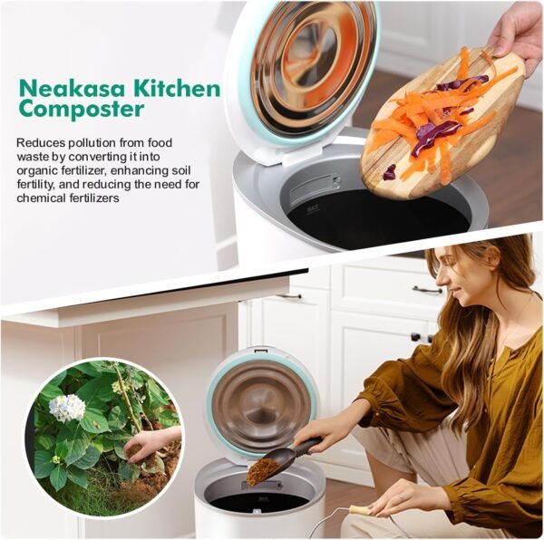 Moreborn by Neakasa 12L Larger Capacity Electric Composter for Kitchen, Smart Odorless Food Waste Compost Machine, Turn Food Waste Into Organic Fertilizer for Plants, Indoor Compost Bin - Image 5