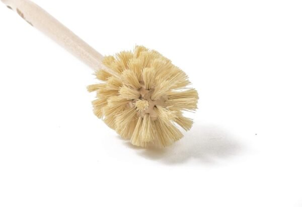 Bottle Brush, 14in Extra Long German Beechwood Handle, Strong Hemp Bristles, Zero Waste, Cleans and Scrubs Hard to Reach Wide Mouth Jars, Glasses, and Tumblers - Image 2