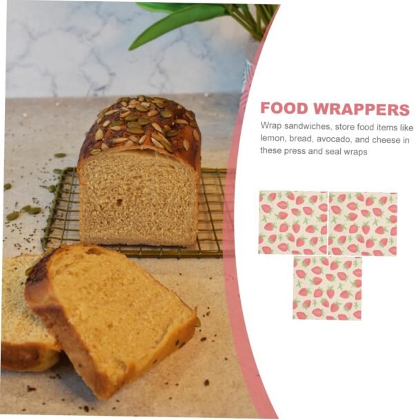 Garneck 3pcs Beeswax Food Paper Reusable Wraps Beeswax Food Wraps Food Wrapping Beeswax Paper Food Packing Supplies Beeswax Paper for Baking Reusable Food Wraps Food Wrapping Papers - Image 9