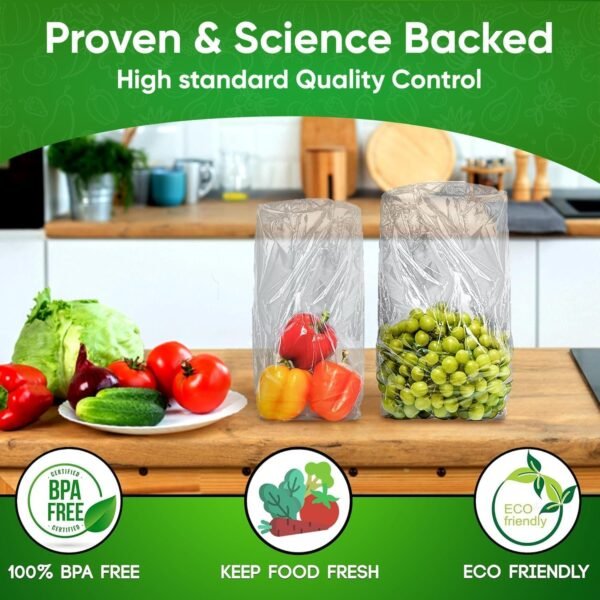 30-Pack (15M, 15L) - Reusable Produce Bags For Refrigerator, Keeps Fruits, Vegetables & Herbs Fresh Longer, Reusable Vegetable Bags with Twist-Ties, Extend Shelf Life - Image 7