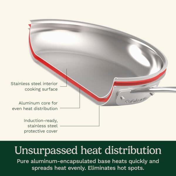 Cuisinart 11-Piece Cookware Set, Chef's Classic Stainless Steel Collection 77-11G - Image 3
