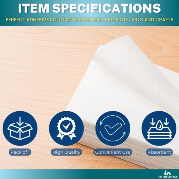 1InTheOffice Multifold Paper Towels, Paper Hand Towels for Bathroom, Bathroom Paper Towels, 1-Ply, 9" x 9.45", 250 Towels/Pack - Image 8