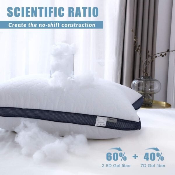 Meoflaw Pillows for Sleeping (2-Pack), Luxury Hotel Pillows Queen Size Set of 2,Bed Pillows for Side and Back Sleeper (Queen) - Image 3