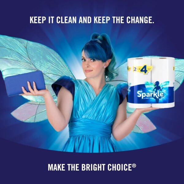 Sparkle® Tear-A-Square® Paper Towels, 2 Double Rolls : 4 Regular Rolls, 2 Count (Pack of 2)