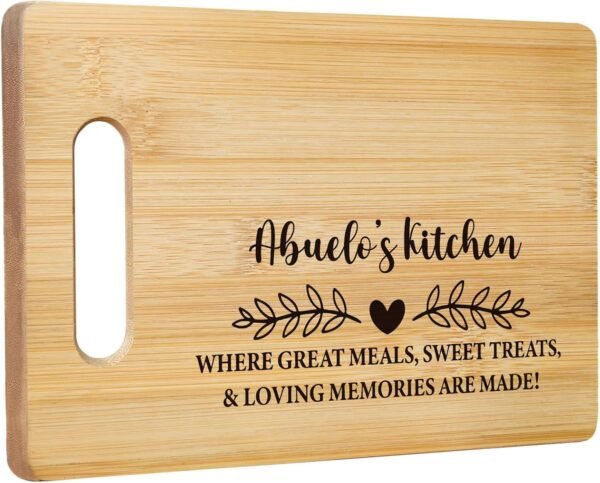 Abuelo Cutting Boards for Kitchen, Grandpa Bamboo Cutting Board, Abuelo's Kitchen Decorative Cutting Board, Abuelo Gifts, Gifts for Abuelo, Best Grandpa Gifts, Grandpa Gifts for Christmas