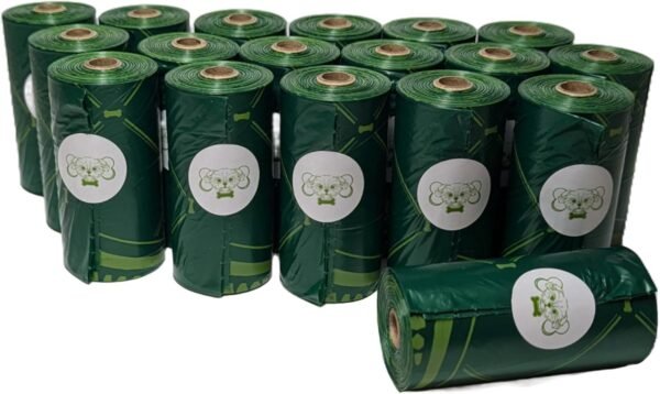 Biodegradable Dog Poop Bags, Large Leak Proof Poop Bags, Strong & Sturdy Bags for Dogs, Doggie Bags, Cats Litter Bags,Trash Bags for Pets， 120 bags with Holder and Hook