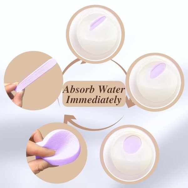 240 Counts PVA Facial Sponges for Estheticians - Compressed Facial Sponges - Compressed Sponges - Facial Sponge - Face Sponges for Cleansing - Disposable Face Sponges - Face Wash Sponge - Image 4
