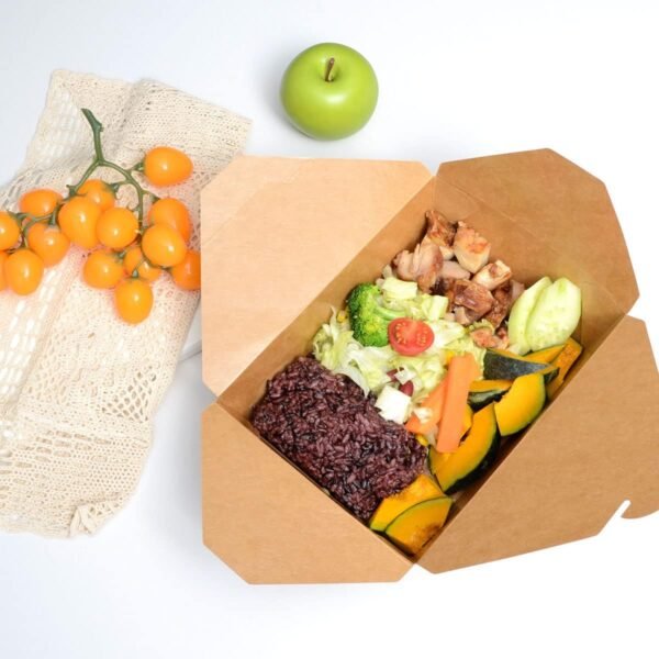 50 Pack 70 oz Large Take Out Food Containers - Heavy Duty Microwavable Kraft Brown Paper To Go Box #3 - Grease Resist Paper Lunch Box Cardboard Take Out Box for Restaurant, Household, Party - Image 7