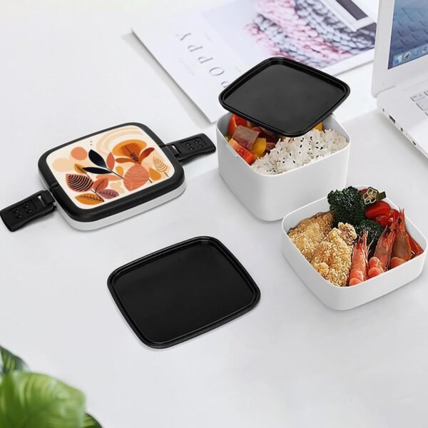 Natural Shape Bento Box Adult Lunch Box All-in-One Stackable Bento Lunch Box with Compartments Double Layer Lunch Boxes Leak-Proof Lunchbox Lunch Containers for Work Picnics Travel - Image 7