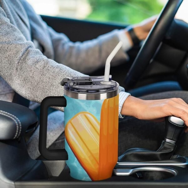 Ice Popsicles 40 Oz Tumbler Stainless Steel Insulated Coffee Cup Leakproof Travel Mug with Handle And Straw Lid Water Bottle, Car Cup Holder Friendly,Gifts for Women Men - Image 7