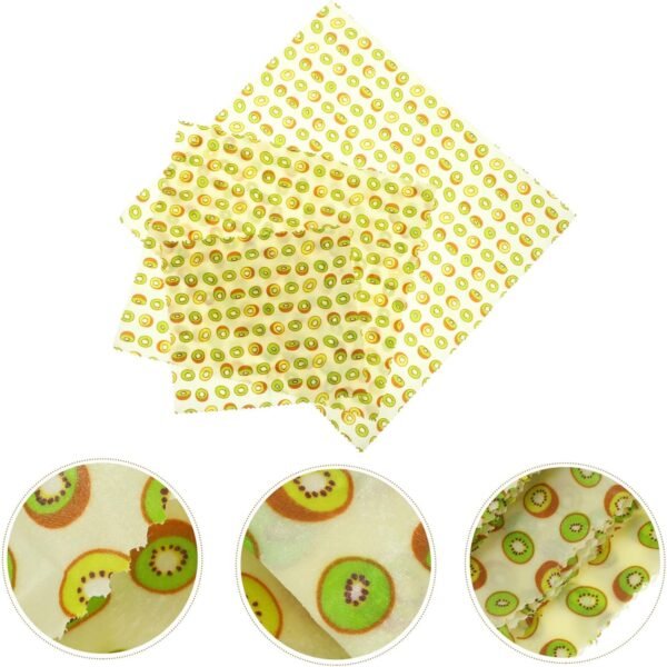 Healvian 3pcs Food Beeswax Wraps Reusable Beeswax Wraps Bread Sandwich Food Packing Cloth Sustainable Food Wraps - Image 8
