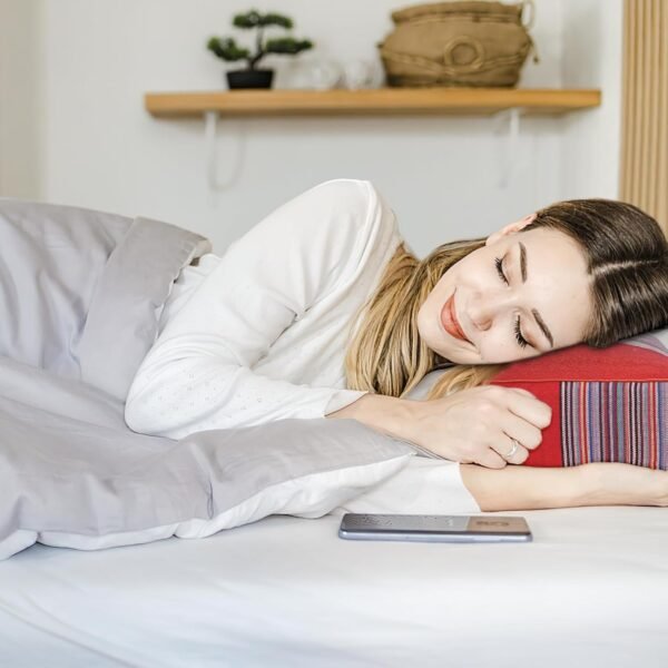 JOERRES Buckwheat Pillow 100% Organic Coarse Cloth Package. The Pillowcase Has Massaging Effect.Improve Sleep Quality. (Red) - Image 3