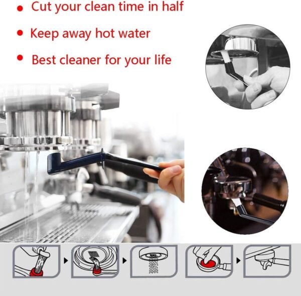 ACKLLR Coffee Grinder Cleaning Brush, Heavy Wood Handle & Natural Bristles Wood Dusting Espresso Brush and Nylon Espresso Machine Brush with Spoon for Bean Grain Barista Pasta Makers Home Kitchen - Image 4
