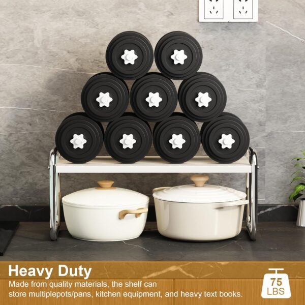 The sink shelf storage rack is suitable for kitchen countertops, cabinet rack storage racks, stackable kitchen counter racks, and layered riser racks for storage rooms - Image 2