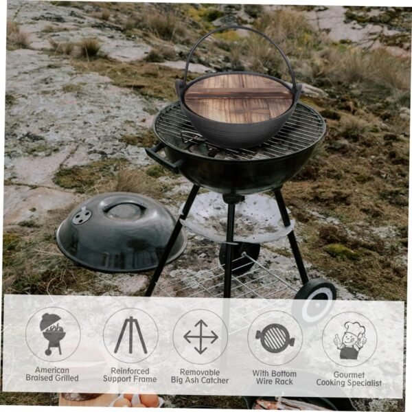 Japanese Sukiyaki Steel Pan Cookware 냄비 Kitchen Fry Japanese Individual Gas Pot Camping Cooking Utensils Induction Wok Potpourri Simmer Pot Japanese Hotpot Kettle Grill Cooker Iron - Image 6