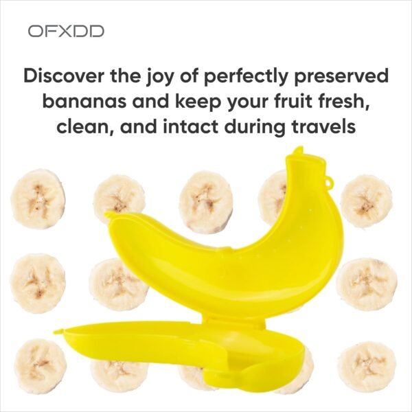 Banana Case - Plastic Banana Holder for Lunch Boxes - Reusable Banana Keeper Cap - Banana Container Storage for Picnic, Camping, Keep Fresh - Image 4