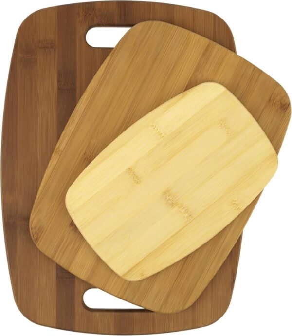GoodCook Bamboo Cutting Board 3-Pack, Eco-Friendly Knife-Friendly Boards, 6x9-Inch, 9x12-Inch, 11x15-Inch, Durable and Moisture Resistant, Perfect for Food Prep and Serving - Image 2