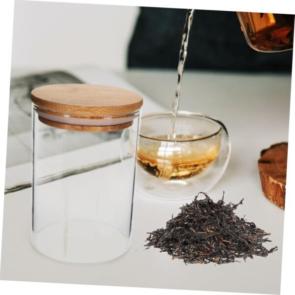 3pcs Airtight Reusable Coffee Beans Espresso Coffee Jar Food Storage Containers Jam Jars Machine Pouches Garbage Can Caramel Café En Grain Hatch Coffee Clean Storage Basket Wooden - Image 5