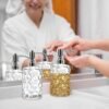 2 Pack 12 Oz Glass Soap Dispenser with Stainless Steel Pump, Refillable Liquid Hand Soap Dispenser for Bathroom, Vanity Countertop,for Kitchen, Laundry Room, Home Decor Accessories (Silver) - Image 5