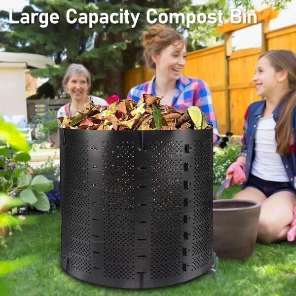 YUEWO 220 Gallon Compost Bin Outdoor Expandable Outdoor Composter for Leaves, Grass, Coffee Grounds, Kitchen Waste, Trees and Dead Shrubs - Image 4