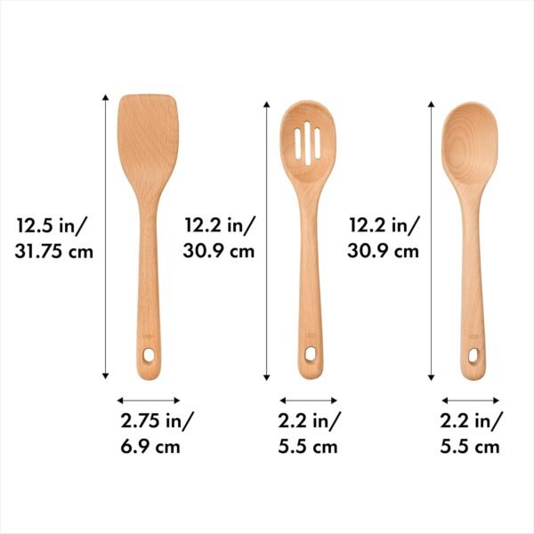 OXO Good Grips 3- Piece Wooden Utensil Set - Image 2