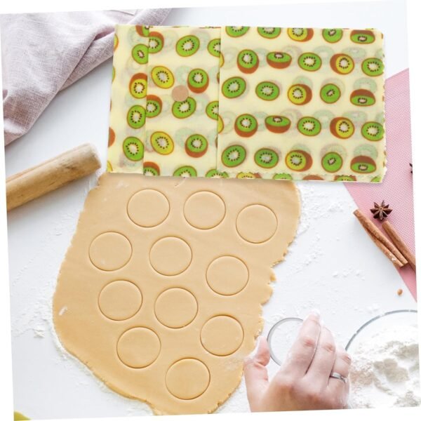 Ipetboom 3pcs Beeswax Reusable Beeswax Food Wraps for Bread and Sandwiches Food Wrapping Cloth Organic Beeswax Cloth Beeswax Bread Wraps Beeswax Paper Storage Kitchen Supplies Cotton - Image 7