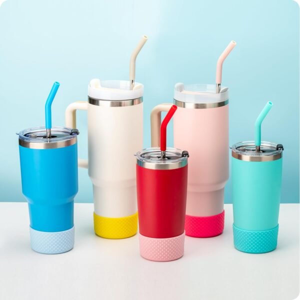 20 oz Straight Metal Straws with Silicone Tip for 20 oz Tumbler, Stainless Steel Reusable Drinking Metal Straw for YETI, STANLEY, US Acrylio, BJPKPK, Simple Modern and so on - Image 2