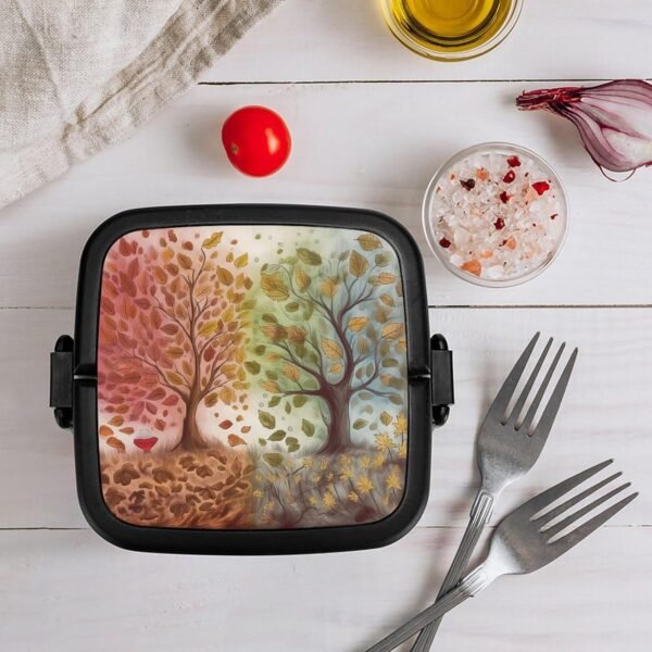 Autumn Naturally Bento Box Adult Lunch Box All-in-One Lunch Containers with Removable Compartments Double Layer Bento Lunch Box with Spoon And Handle Stackable Lunchbox - Image 8