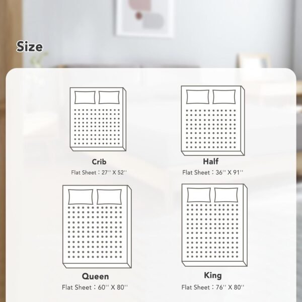 CUAZCCS Grounding Sheets - Organic Cotton and 10% Silver Fiber, Grounding Flat Sheet Wellness Sleep 27x52 Inch - Image 6