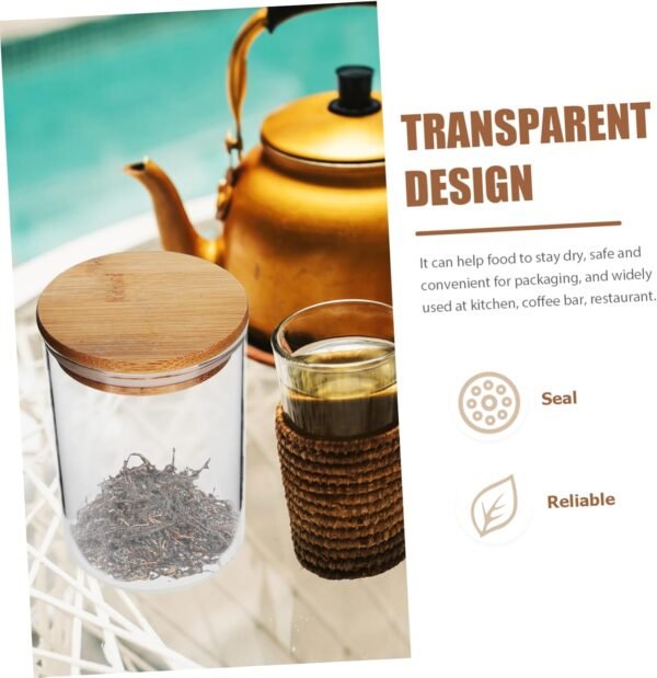 3pcs Airtight Reusable Coffee Beans Espresso Coffee Jar Food Storage Containers Jam Jars Machine Pouches Garbage Can Caramel Café En Grain Hatch Coffee Clean Storage Basket Wooden - Image 9