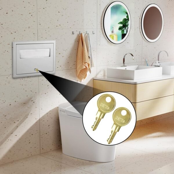 Toilet Paper Dispenser Keys 10-Pack 33043 CAT74 Toilet Paper Towel Dispenser Key Dispenser Keys Paper Towel Key Compatible with Janitor Bobrick Cat 74 Dispenser - Image 7