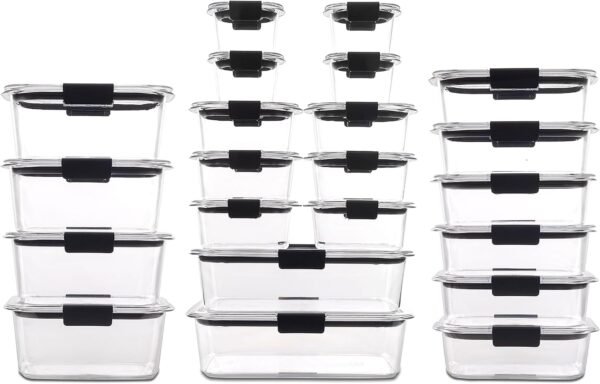 Rubbermaid Brilliance BPA Free 44-Piece Food Storage Containers Set, Airtight, Leak-Proof, with Lids for Meal Prep, Lunch, and Leftovers - Image 2