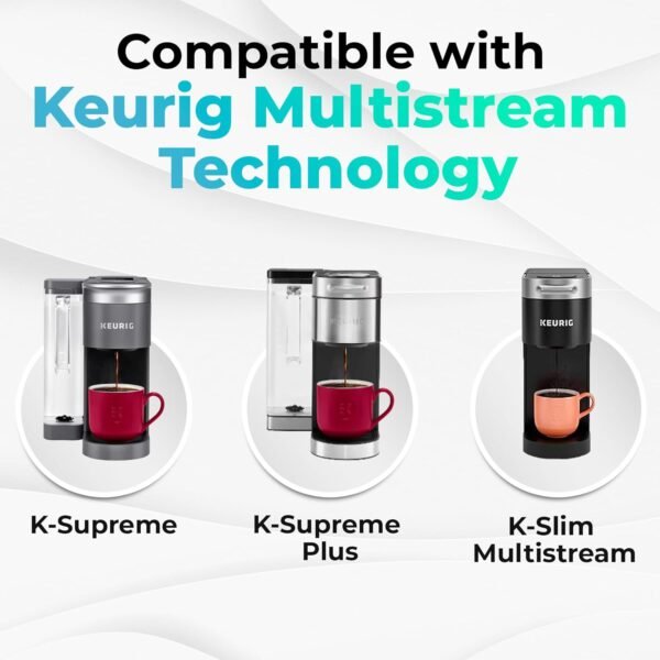 Reusable K Cups for Keurig Supreme, K Supreme Plus, K Slim, K-Brew Chill, K Duo Hot and Iced Gen 2 by PureHQ - Refillable Kcup for Keurig Coffee Maker - MultiStream Coffee Pods Filter - 4 Pack - Image 9