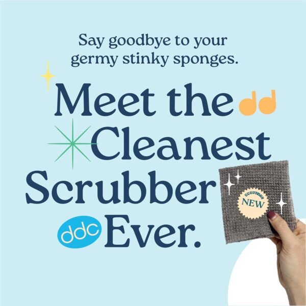 Daily Dish Scrubber (200 Sheets) Premium Scrub Sheets/Dishcloths for Washing Dishes and Cleaning Kitchen, Bathroom. Odor-Free, Quick Drying, Heavy Duty, Non-Scratch. Great Gift for The Host. - Image 2