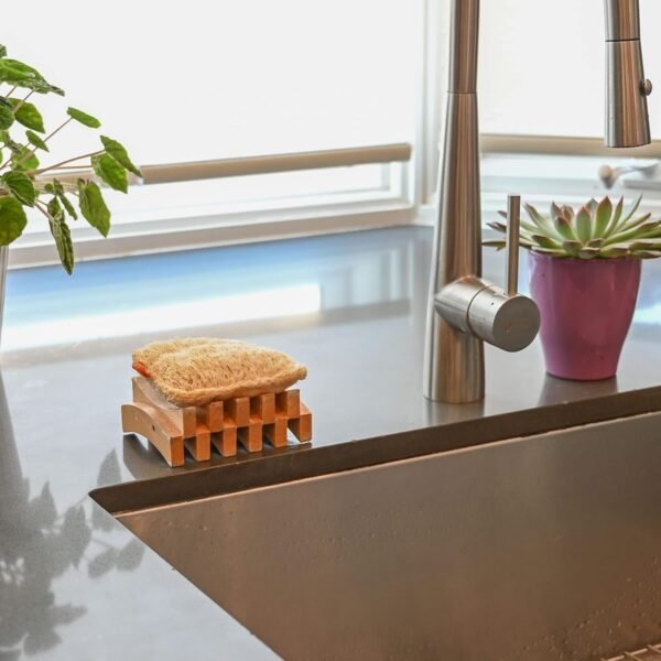 All Natural Loofah Kitchen Sponge (3 Pack) - Eco Friendly Sponges - Compostable Sponge - Biodegradable Sponge - Natural Sponges for Dishes (Paper Bag Packaging) - Image 5