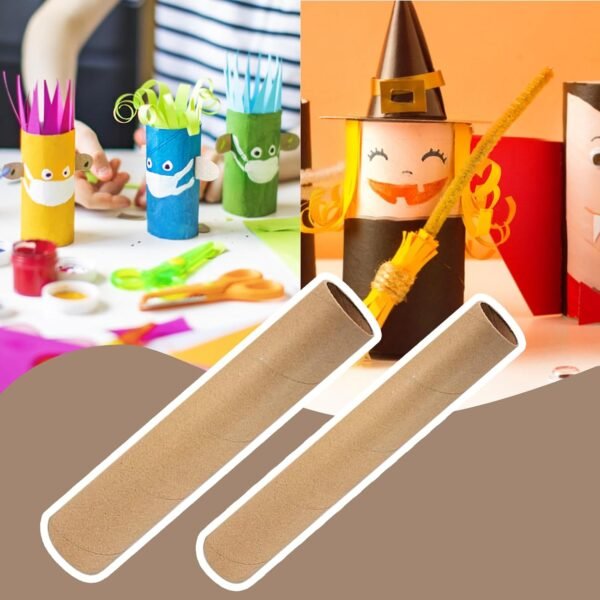 30 PCS Paper Cardboard Tube, 1.57'' and 1.18'' in Diameter Kraft Thick Paper Towel Rolls for Crafts, Empty Paper Towel Rolls for Classroom DIY Crafts Project Supplies - Image 6