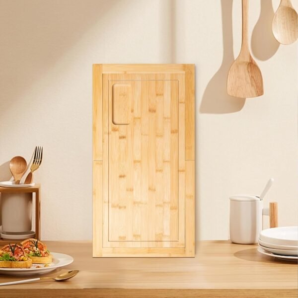 Defined Deco Over The Sink Cutting Board, Extra Large 33in Expandable Cutting Board Over Sink, Natural Bamboo Cutting Boards with Juice Groove, Charcuterie Board, Kitchen Sink Cover for Counter Space - Image 8