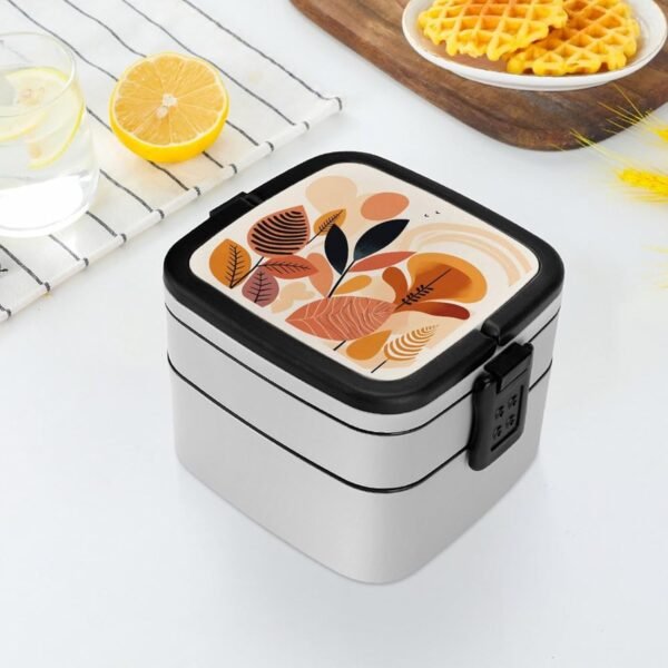 Natural Shape Bento Box Adult Lunch Box All-in-One Stackable Bento Lunch Box with Compartments Double Layer Lunch Boxes Leak-Proof Lunchbox Lunch Containers for Work Picnics Travel - Image 6