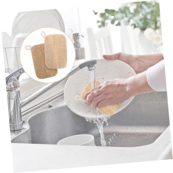 Ipetboom 10pcs Natural Loofah Dish Sponge Dishwashing Sponges For Kitchen Natural Dish Scrubber Non-scratch Loofah Sponge For Washing Dishes - Image 7