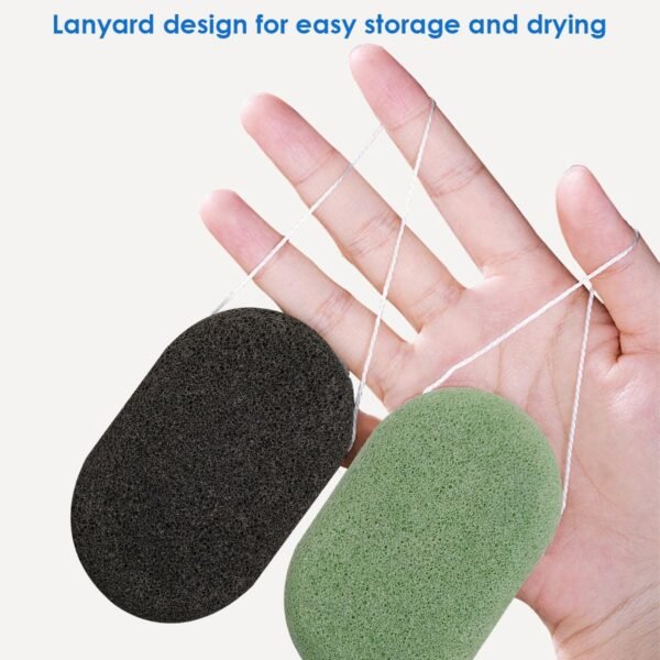 6 pcs Konjac Sponge, DaKuan Facial Sponges, Polychrome Face Sponges for Cleansing, Natural, Colorful, Gentle Exfoliation for Radiant Skin - Image 3