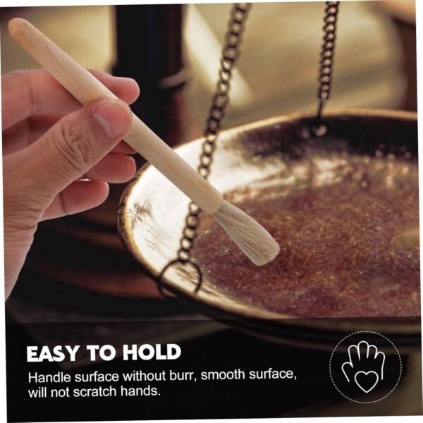 15 Pcs Laboratory Brush Electric Vinegar Balance Cleaning Brush Flat Cleaners Coffee Machine with Grinder Natural Bristles Micro Brushes Gutter Portafilter Duster Wooden - Image 3