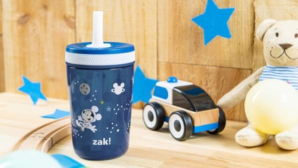 Zak Designs Disney Mickey Mouse Kelso Tumbler Set, Leak-Proof Screw-On Lid with Straw, Bundle for Kids Includes Plastic and Stainless Steel Cups with Bonus Sipper (3pc Set, Non-BPA)15 fl oz. - Image 12