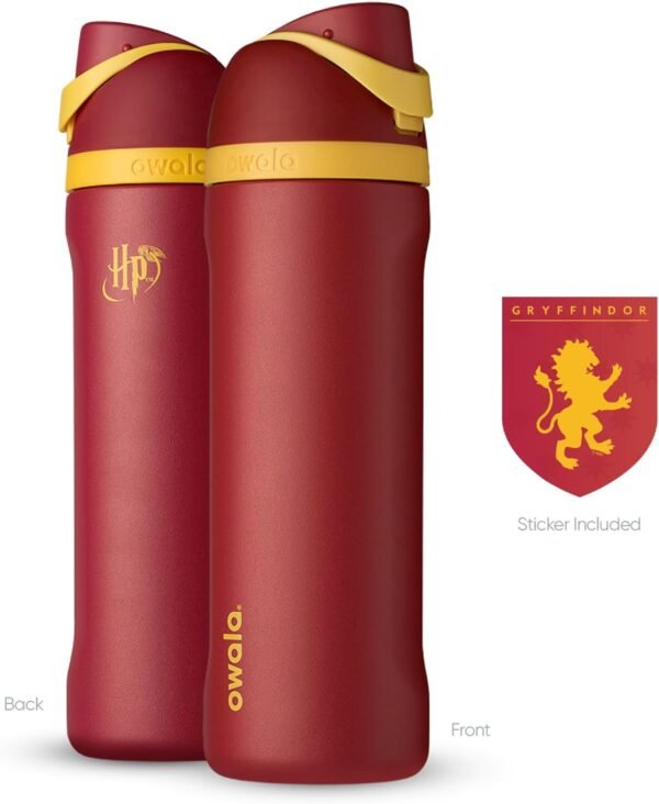 Owala Harry Potter FreeSip Insulated Stainless Steel Water Bottle with Straw, BPA-Free Sports Water Bottle, Great for Travel, 24 oz, Gryffindor - Image 5