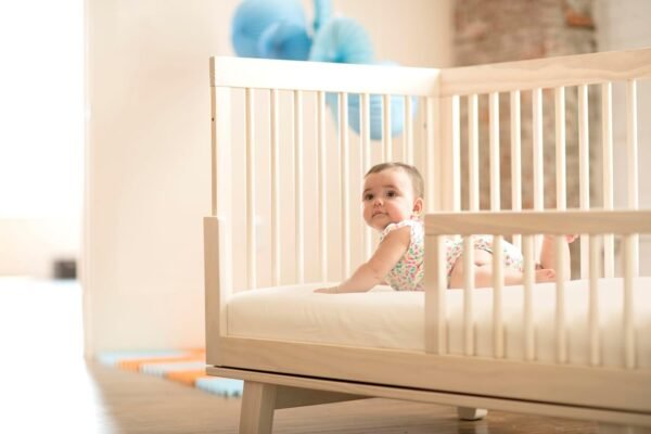 Naturepedic Organic Crib Mattress Sheet - Crib Fitted Sheet for Standard Crib Mattress - Soft and Breathable Cotton Crib Sheet - Ivory - 52"x28" - Image 8
