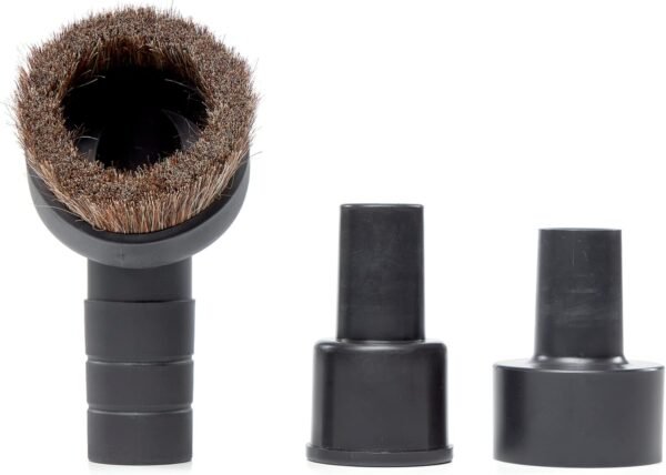 CRAFTSMAN CMXZVBE38785 1-1/4 in. Natural Hair Dusting Brush Wet Dry Vac Attachment, Shop Vacuum Accessory for Cleaning Delicate Surfaces, Fits 1-1/4 in., 1-7/8 in. and 2-1/2 in. Hose Diameters